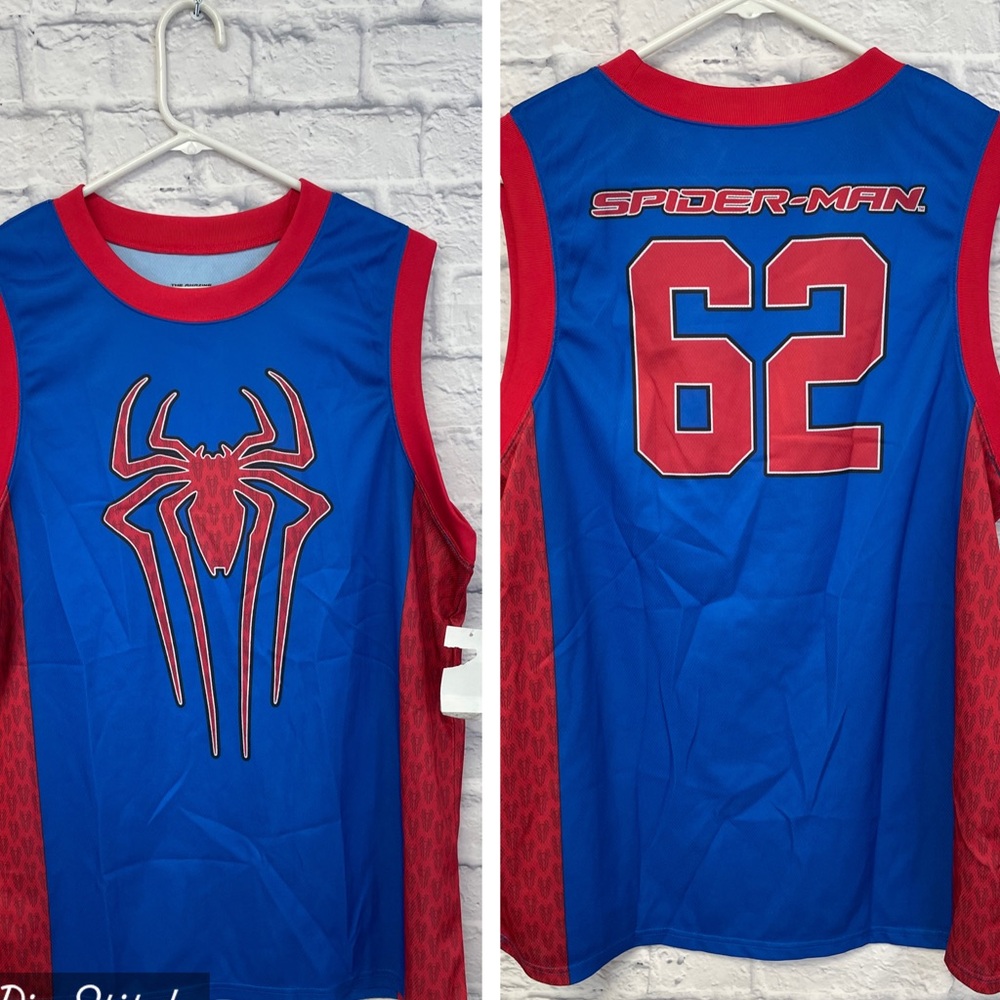 SpiderMan Spidey Symbol mens large NEW Jersey Tank Top basketball mad engine